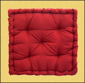 cuscino sedia rettangolare materassino rosso cotone lavatrice